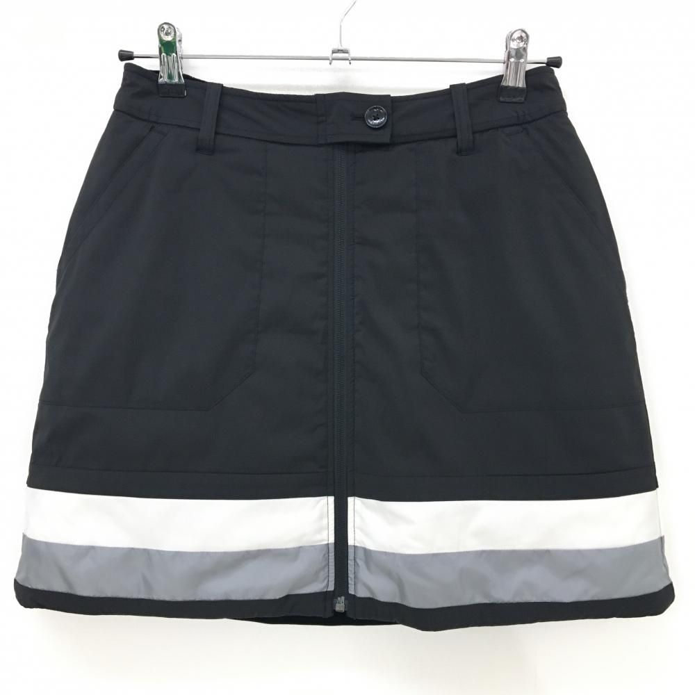 超美品】トミーヒルフィガー リバーシブル中綿スカート 黒×グレー 裏