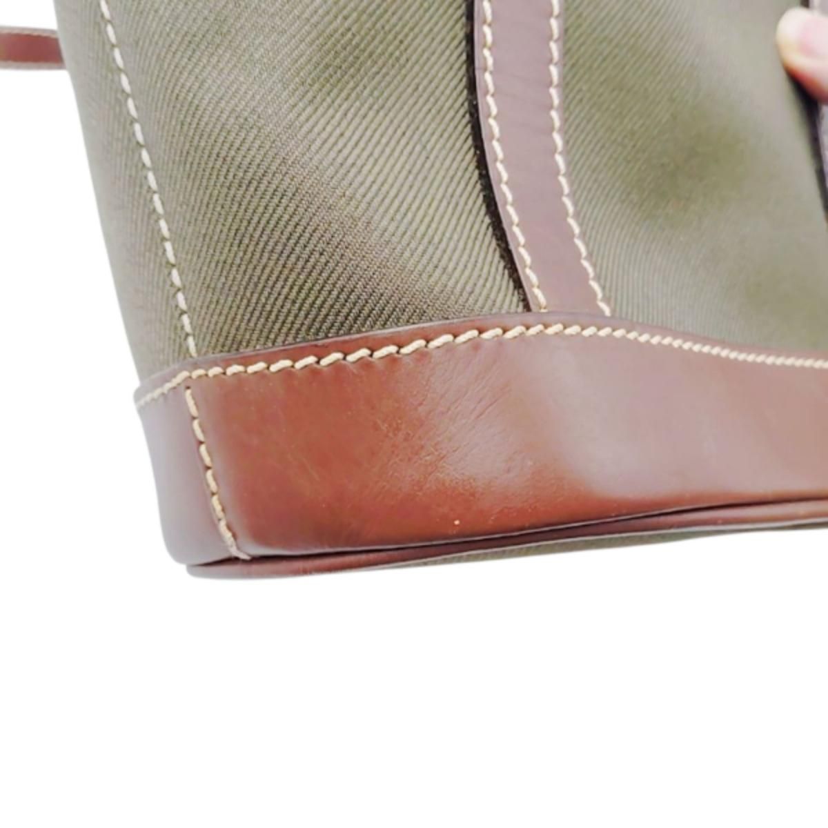 ハンティングワールド ハンドバッグ グリーン×ブラウン HUNTING WORLD