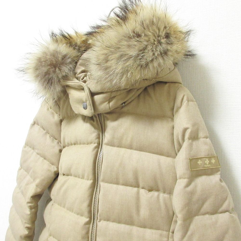 美品✨ タトラス ナイロン ファー ダウンコート 02 ベージュ