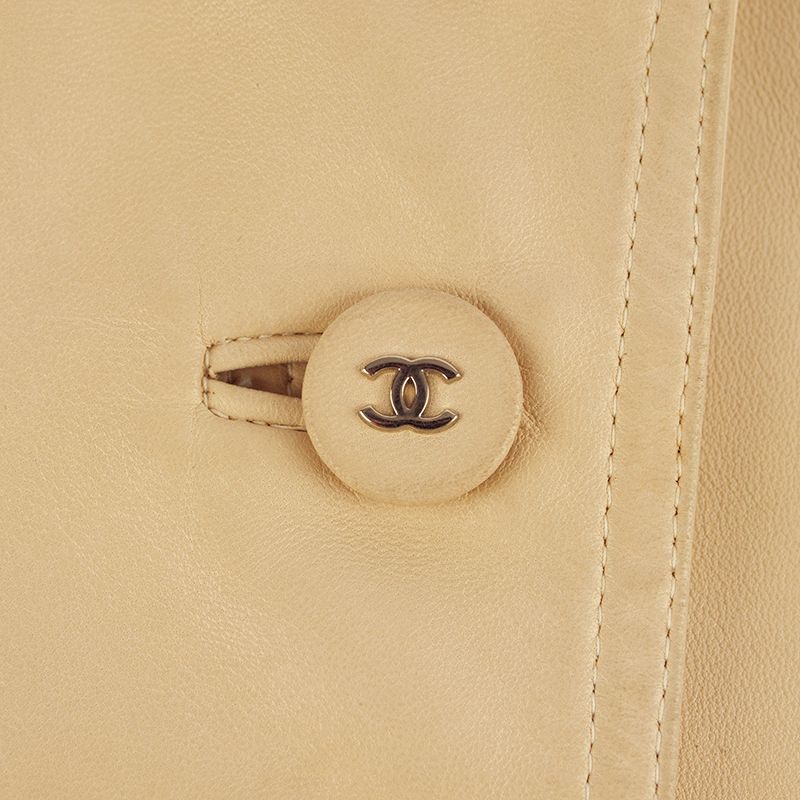 CHANEL シャネル ワンピース ココボタン ノースリーブ レザー ベスト  