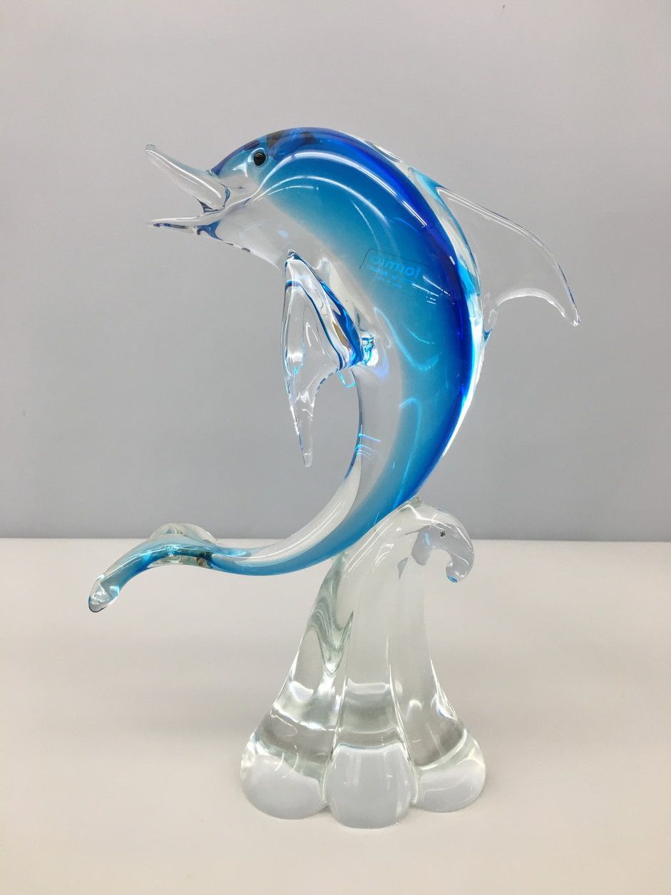 フォルミア formia 置物 ムラーノガラス VETRI DI MURANO ガラス工芸 現状品 イルカ イタリア製 2412LS201