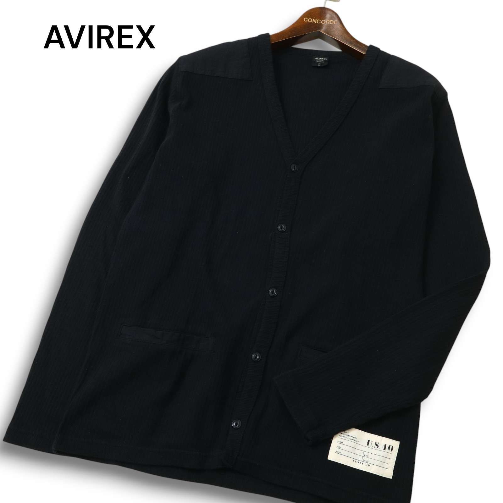 AVIREX アヴィレックス 通年☆ 切替 ショルダーパッチ ミリタリー V 