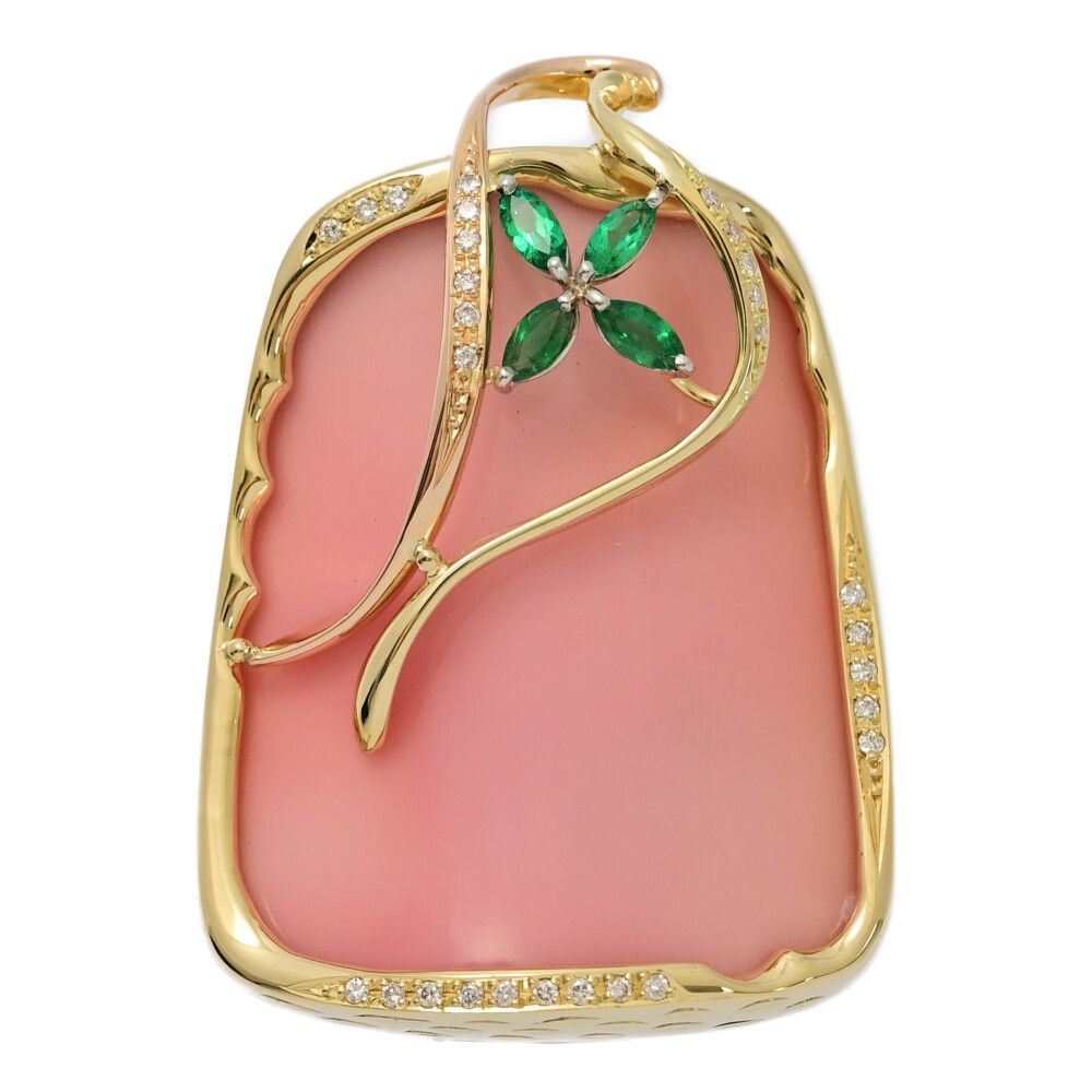 ペンダント Pt900/K18 ダイヤ0.69ct ゴールデンパール12.5mm