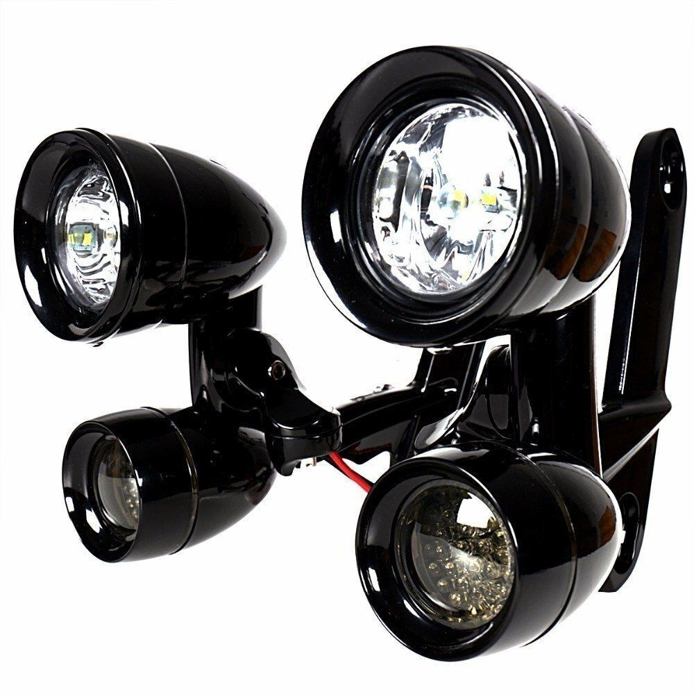LEDフェアリング_ドライビングライト_＆LEDウィンカー ハーレーエレクトラストリートグライドFLH|T_FLHX_FLHR_1996-2013用