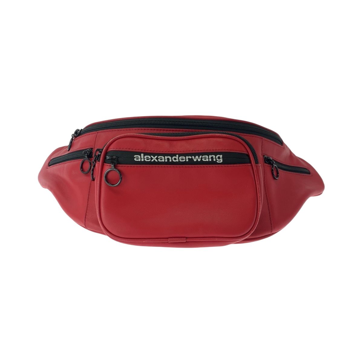 Alexander Wang アレキサンダーワン アッティカ ファニーパック 男女兼用 レッド レザー ウエストバッグ バムバッグ メンズ 502036