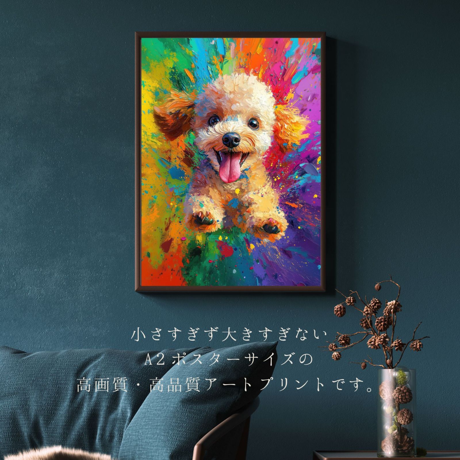 アートポスター 犬の絵