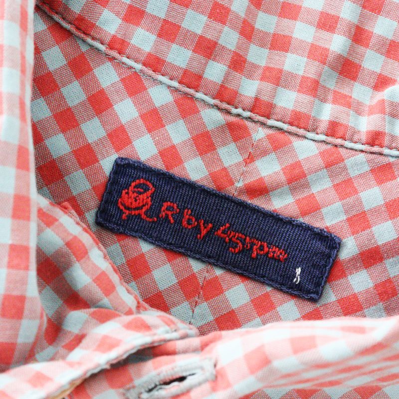 美品 R by 45rpm 45R フォーティファイブアール ギンガムチェック 
