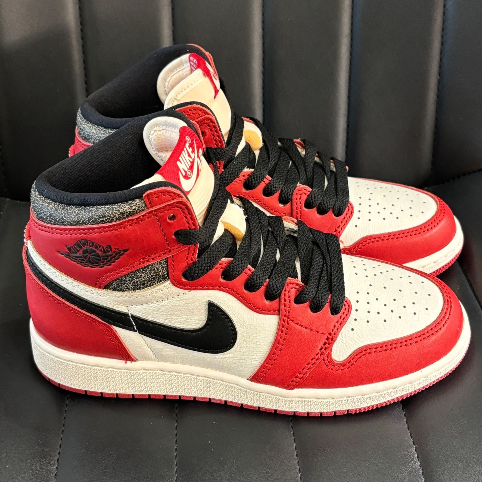 ΩNA3947 綺麗! NIKE AIR JORDAN 1 RETRO HIGH OG GS CHICAGO LOST 