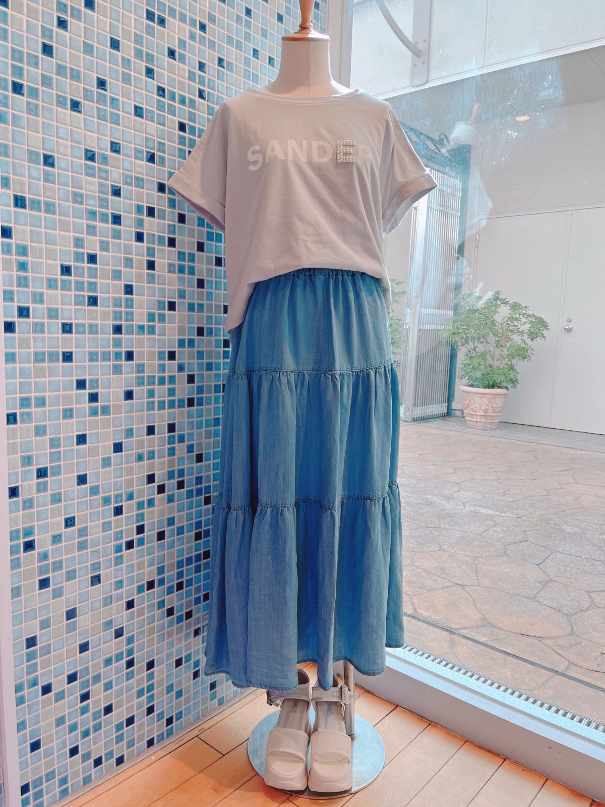 ティアードロングスカート