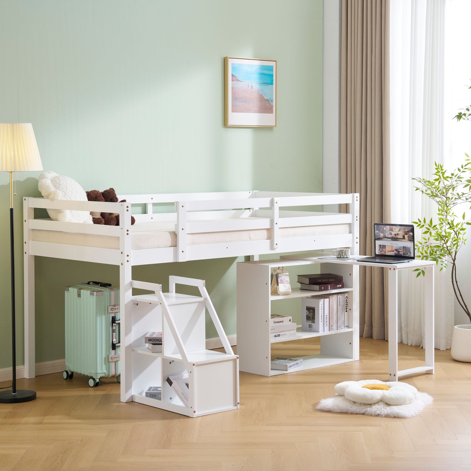 DK　引き取り限定　 IKEA トゥッフィング　ロフトベッド TUFFING トゥッフィング 2段ベッドフレーム, ダークグレー