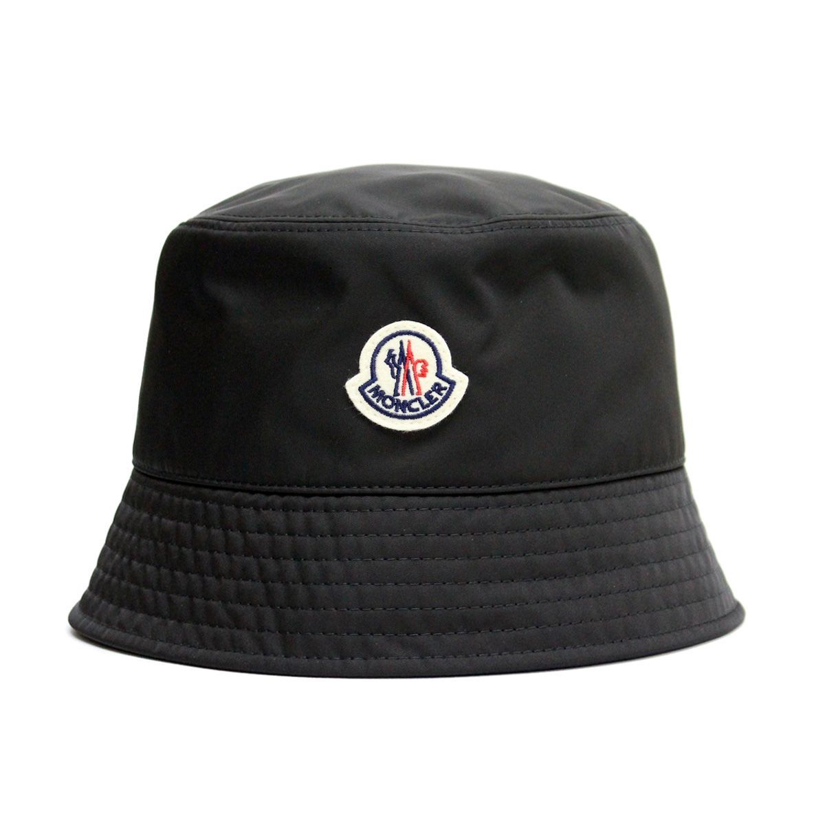 11 MONCLER モンクレール 3B00038 5988K ブラック ネイビー バケットハット リバーシブル ロゴワッペン