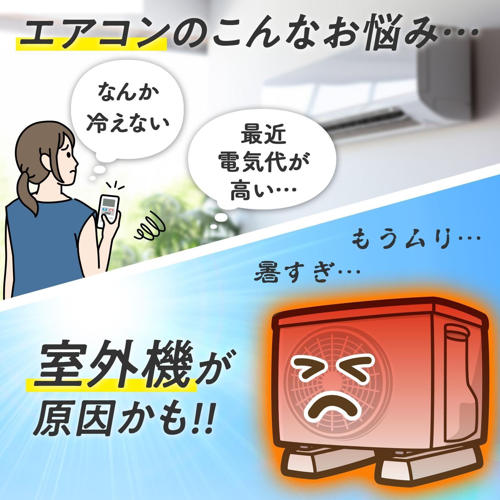 在庫処分】コモライフ エアコン室外機遮熱シート ワイドタイプ 2枚 (約 