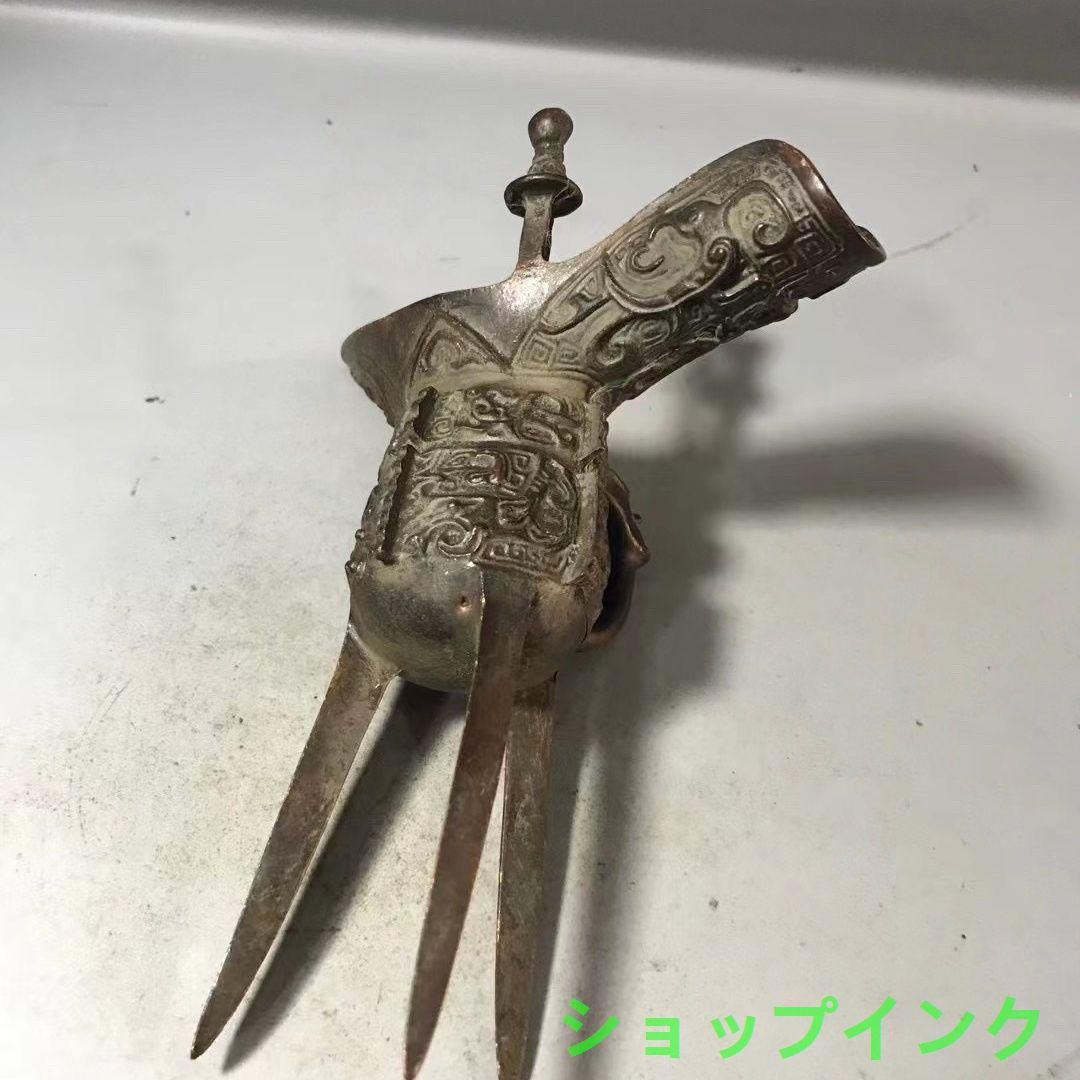 青銅器 青銅酒爵杯 帝王杯 酒樽 装飾品 現代工芸品 美術品 置物