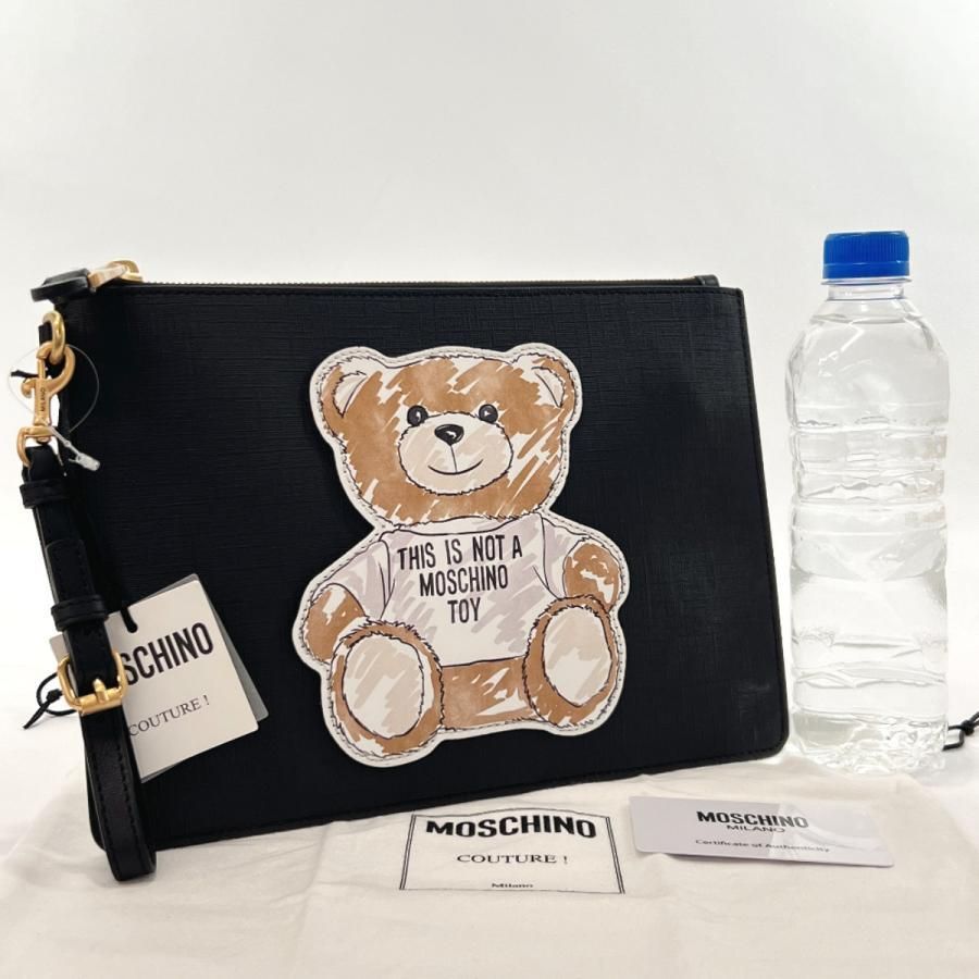 モスキーノ MOSCHINO チュールクラッチバッグ ベア ポーチ 未使用品 ...