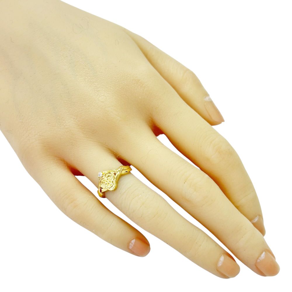 ミキモト リング 指輪 7号 18金 K18イエローゴールド ダイヤモンド レディース MIKIMOTO ミキモト