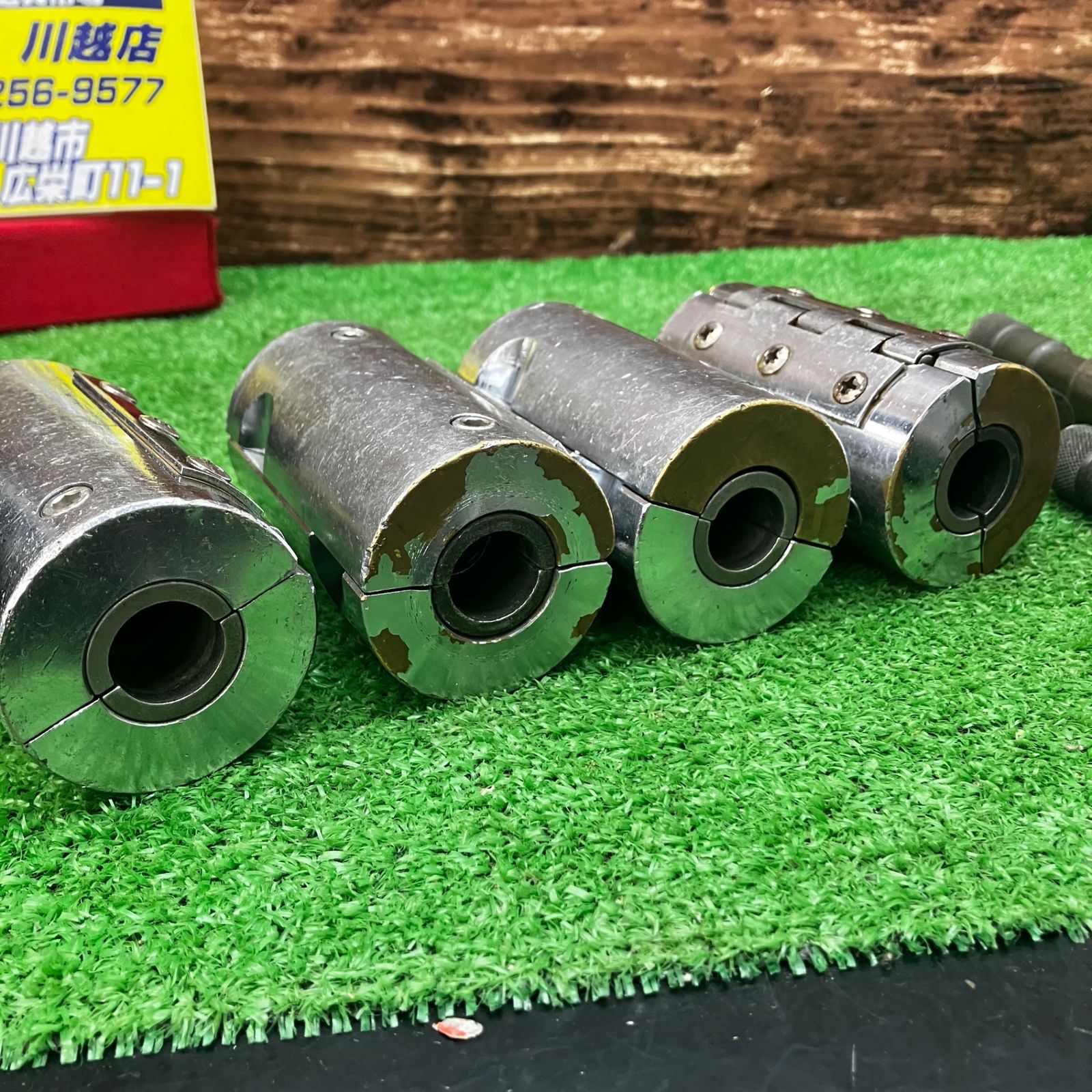 アカギ マジックパンチ フレキ管ツバ出し工具 4個セット【川越店