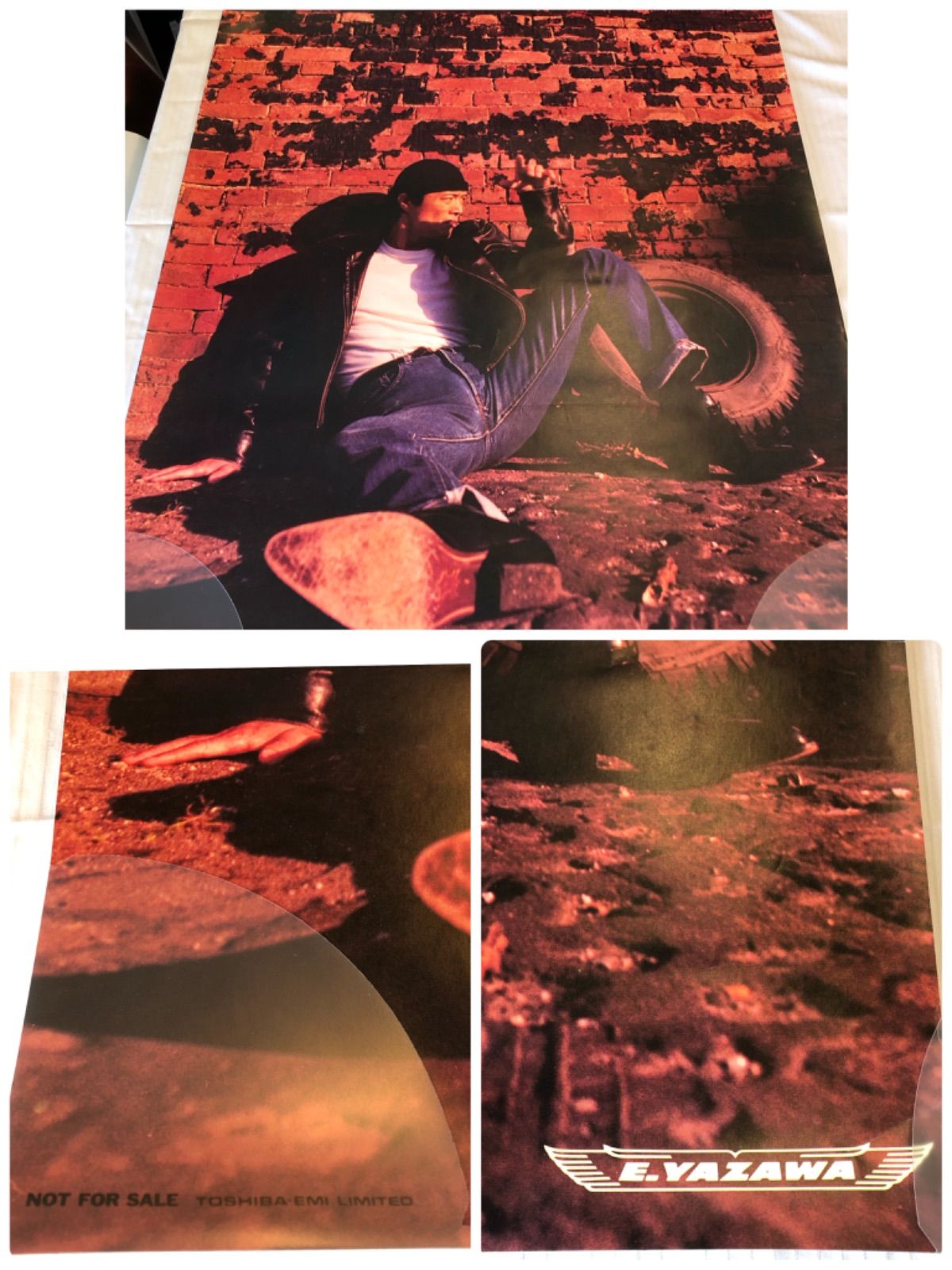 矢沢永吉 ポスター 2枚セット(A1 サイズ1枚 +B4x1枚) TOSHIBA EMI