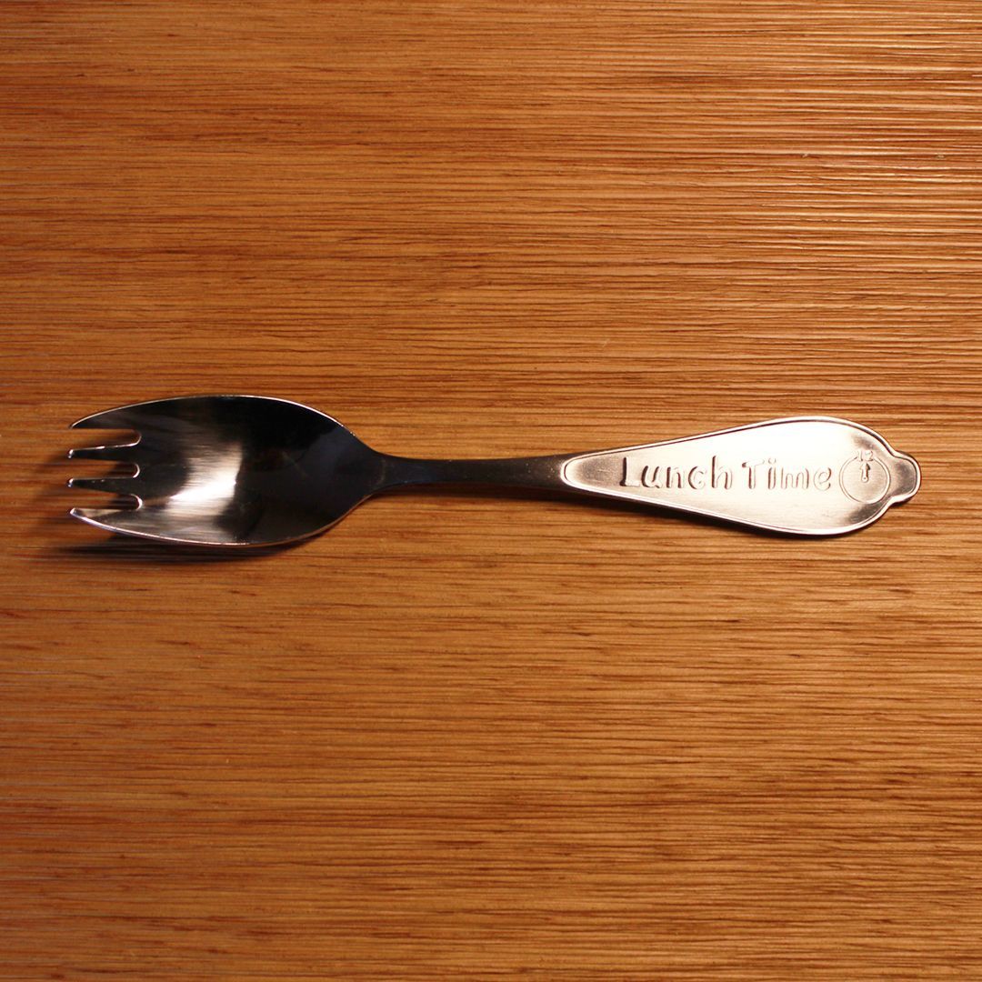 新品 未使用 高桑金属 ランチスプーン ケース付き リーフ ブルー