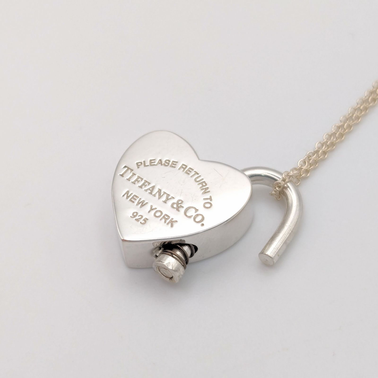 オールドティファニー ネックレス カデナロック ハート シルバー