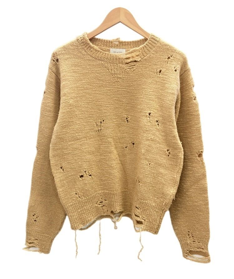ニット/セーター BED J.W. FORD(19AW)/BOLO Crew camel ベッドフォード BED J.W. FORD Bolo Crew CAMEL 19AW プルオーバー