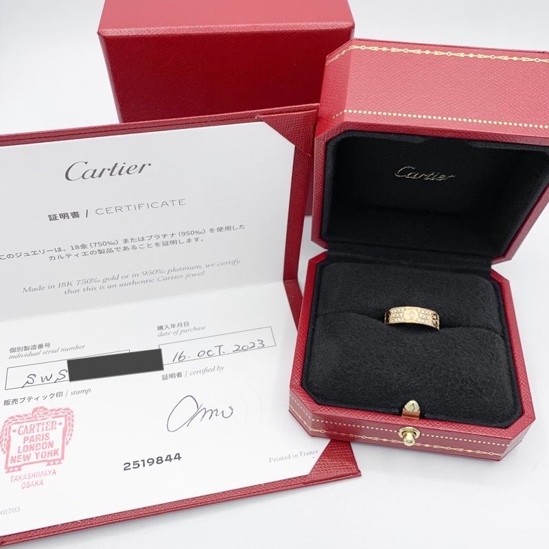 保証書付】カルティエ ラブリング 7号 YG ダイヤ 7 47 K18YG レディース リング・指輪 CARTIER - メルカリ