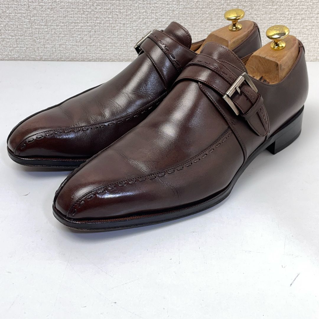 JOHN LOBB ブラウン　モンクストラップ　レザーシューズ 中古・古着通販】JOHN LOBB (ジョンロブ) モンクストラップシューズ