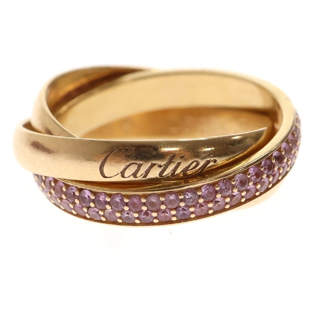 Cartier (カルティエ) トリニティリング ピンクサファイア 750 YG 