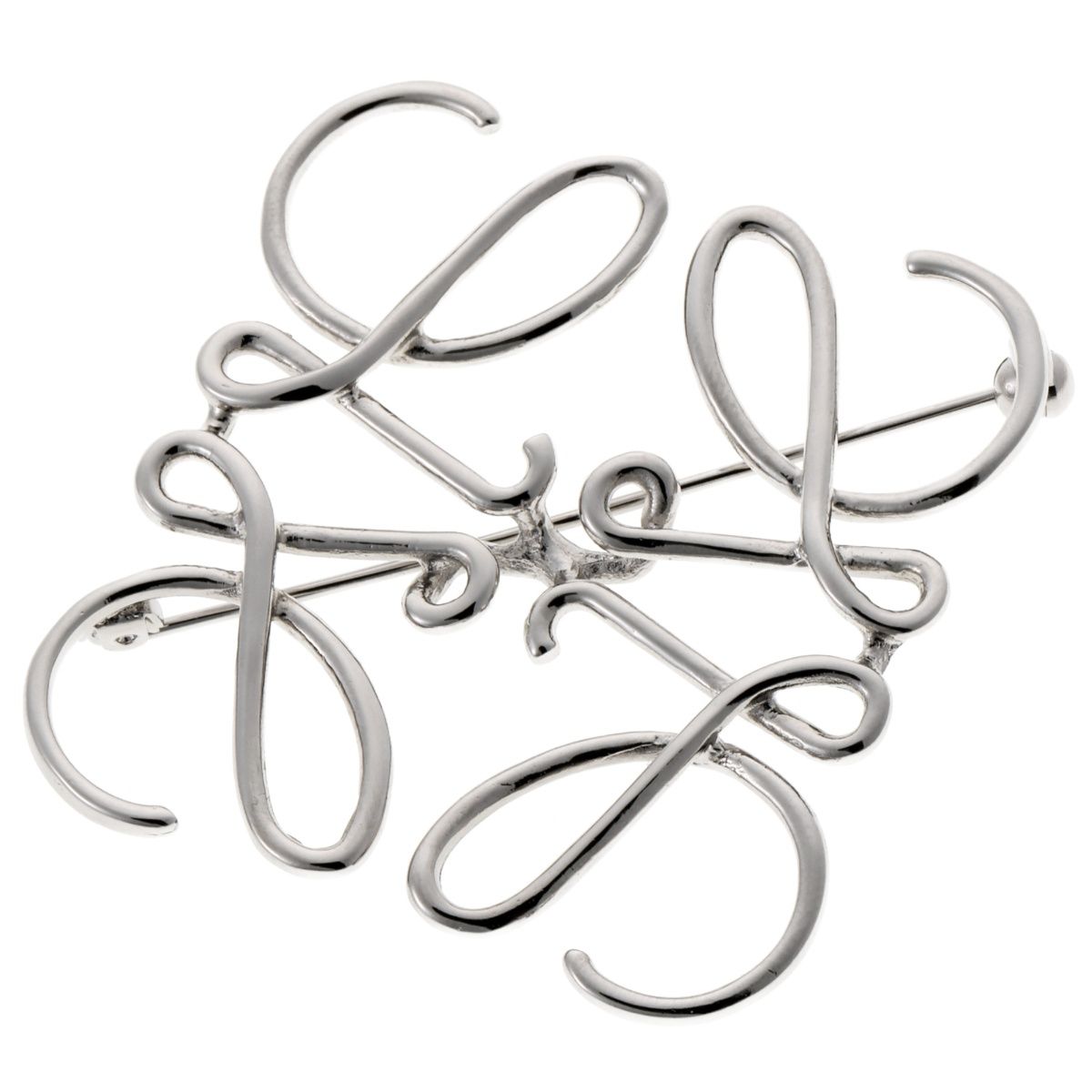 ロエベ|LOEWE アナグラム ブローチ 111.25.020 メタル パラジウム シルバー S-159183 WWW_OLIVIERBERNSTEIN_COM