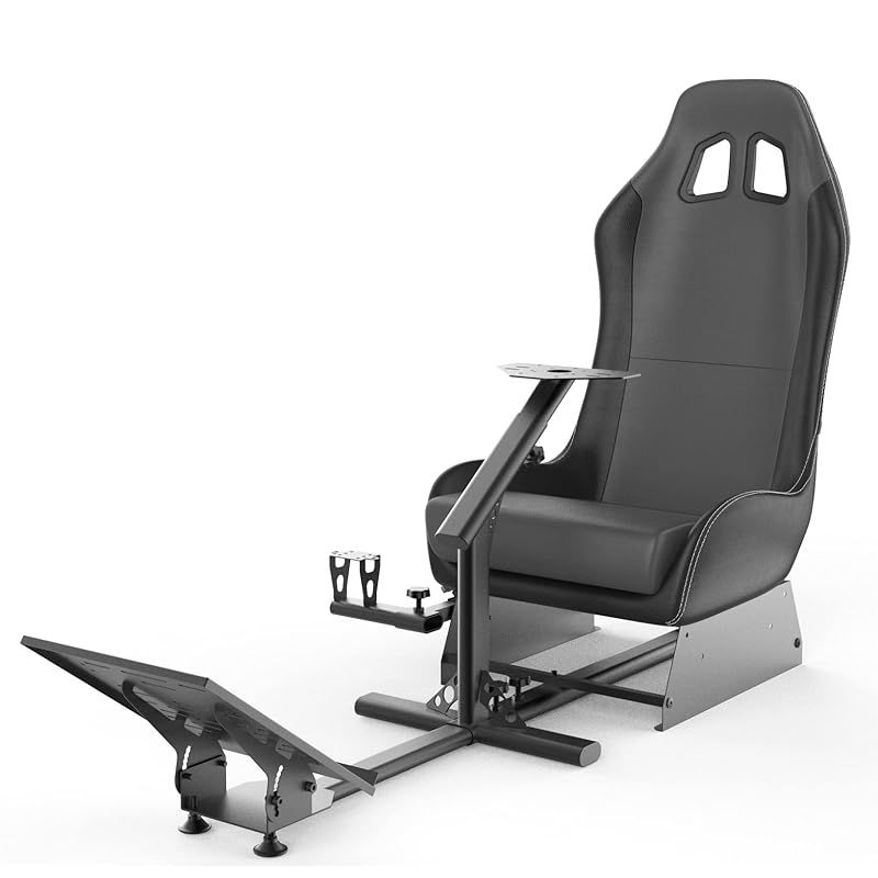 Cirearoa racing wheel stand with seatレーシングシミュレーターシート調整 なドライビングゲーミングリクライニング なシート ギアシフターマウント付きG923 G25 G29 T300RS T150 T3PA PS4