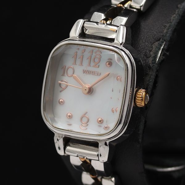 セイコーワイアード　シェル文字盤レディース腕時計 作動良好1