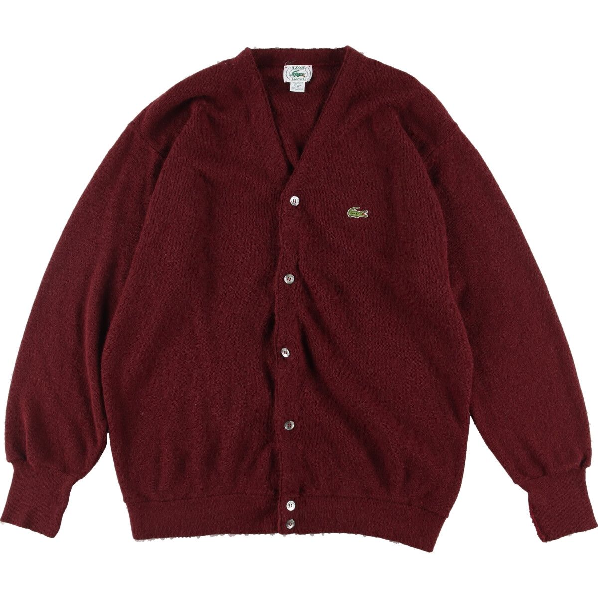 古着 80年代 ラコステ LACOSTE IZOD アクリルニットカーディガン