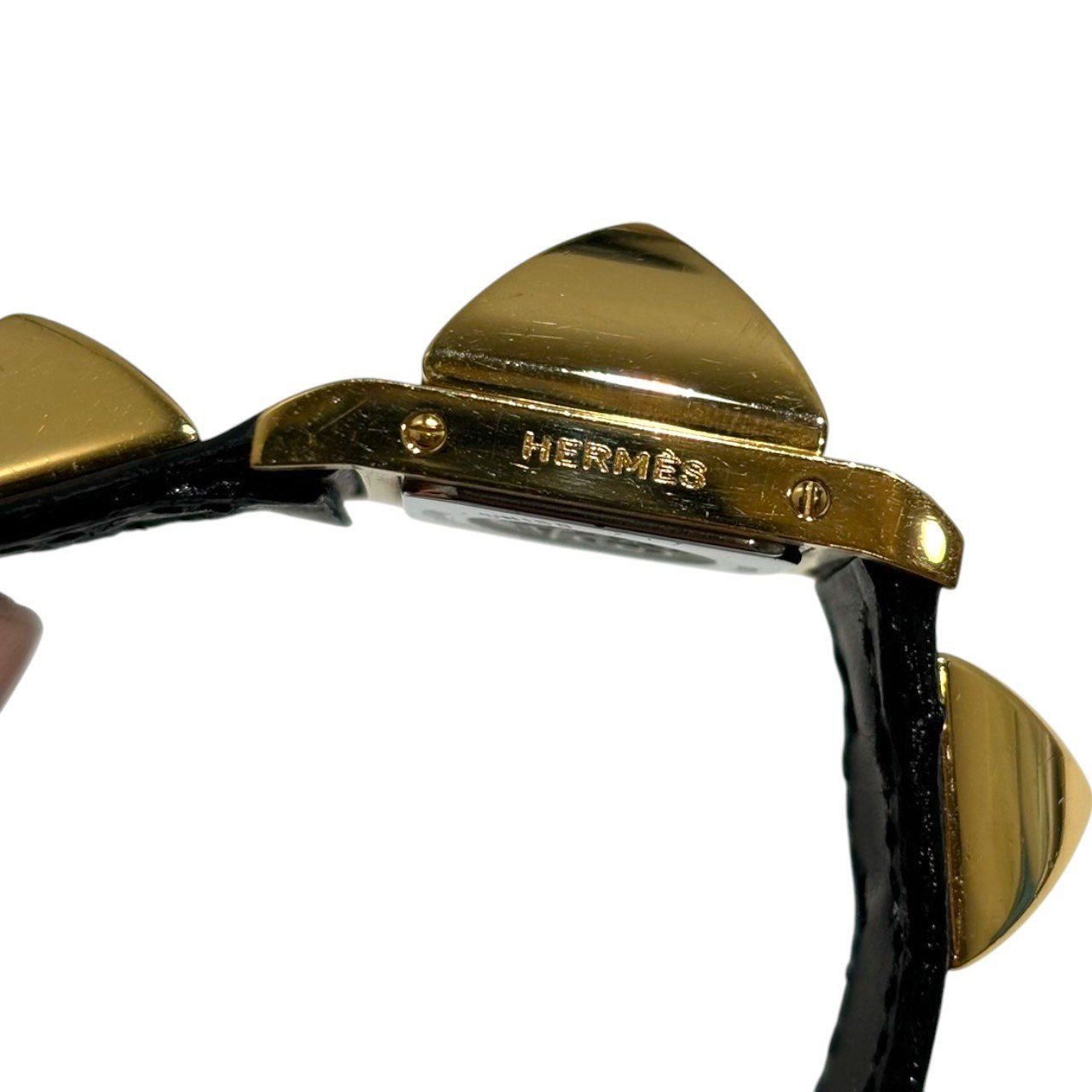 HERMES (エルメス) 611603 メドール 腕時計 レディース ブラック  