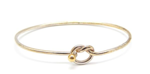ティファニー)TIFFANY&Co. コンビ フック&アイ バングル