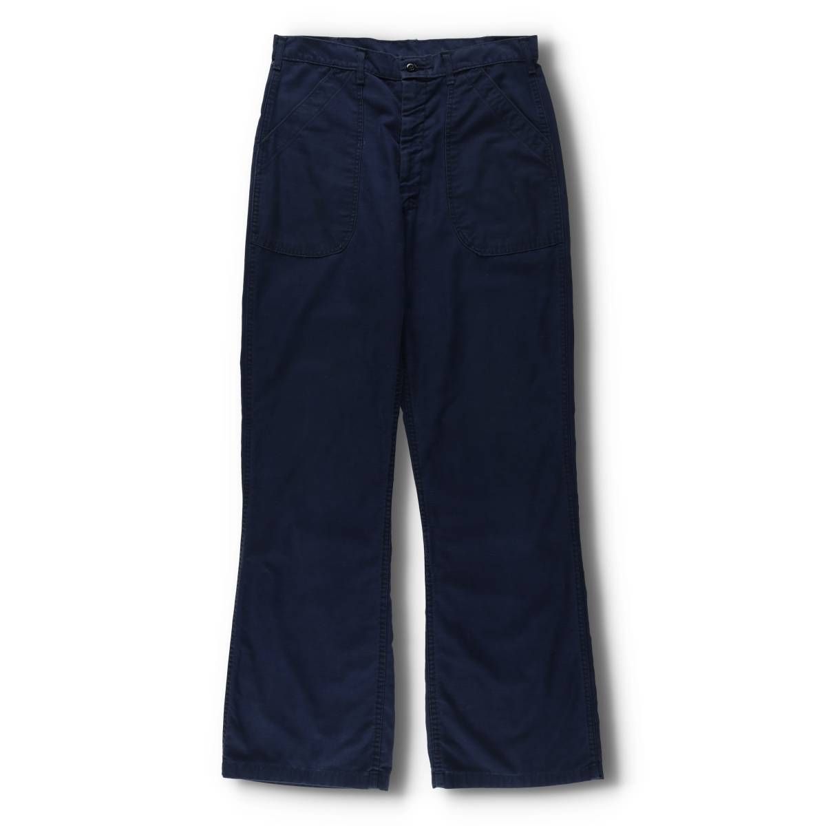 古着 70年代 米軍実品 U.S.NAVY ミリタリー ベイカーパンツ フ パンツ 34 REGULAR メンズw32相当|evb029022
