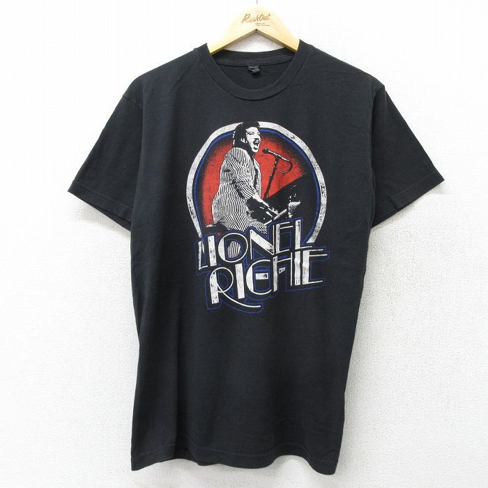 L/古着 TULTEX 半袖 ロック バンド Tシャツ メンズ ラルオルネリッチ コットン クルーネック 黒 ブラック 24feb17 中古