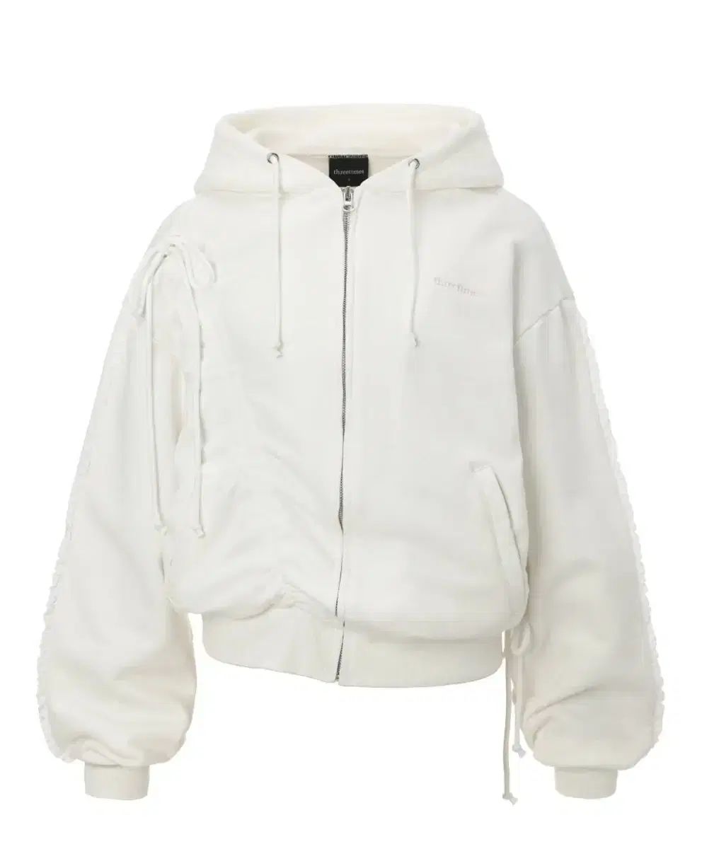 threetimes スリータイムズ Whisper zip up hoodie 白 M