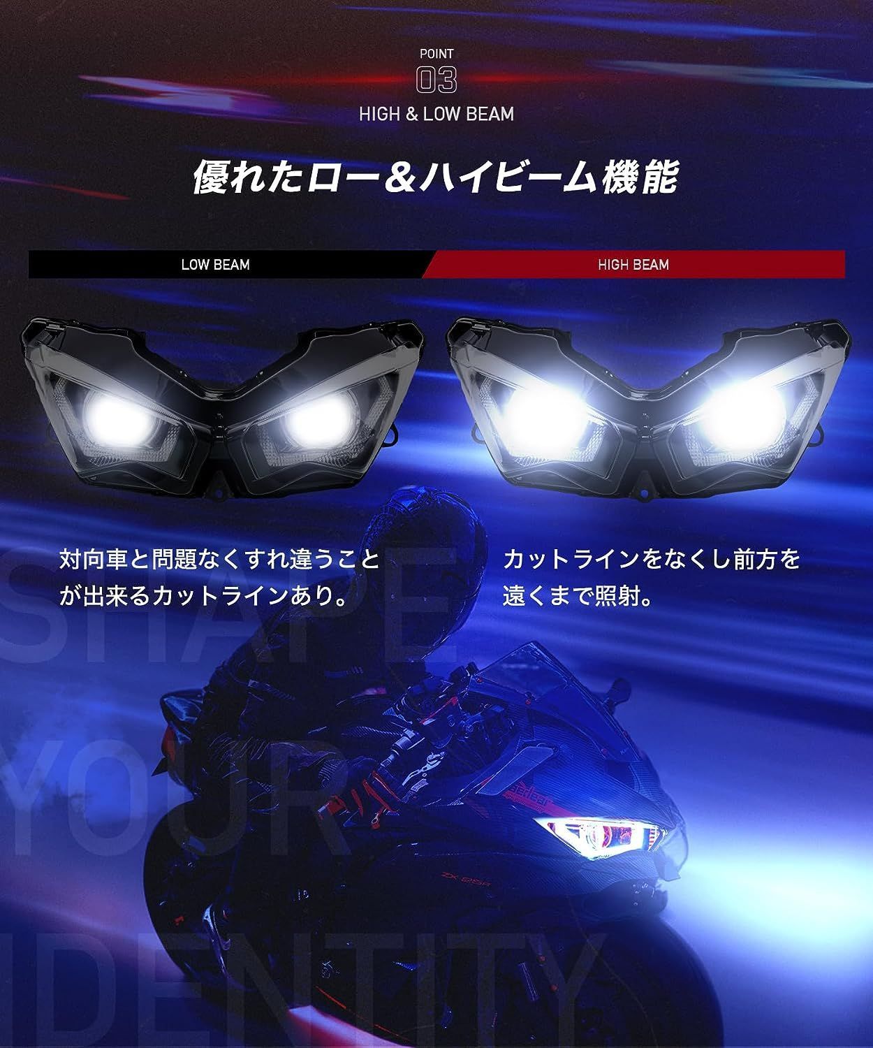 ZX-25R kawasaki ninja カワサキ ニンジャ ヘッドライト カスタム フル 