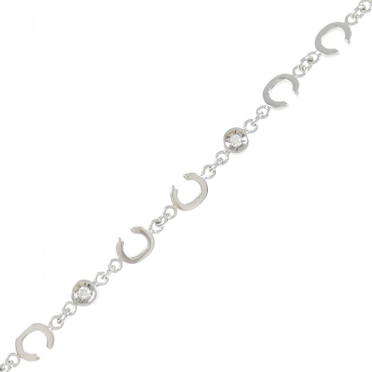 K18WG ダイヤモンド ブレスレット 0.12CT
