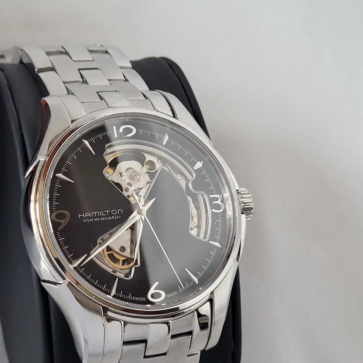 【本日まで‼️】HAMILTON JAZZMASTER 黒文字盤 時計 HAMILTON(ハミルトン) ジャズマスター オープンハート 40mm