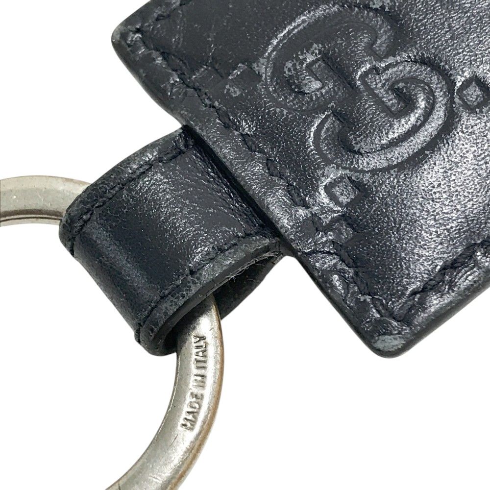 GUCCI グッチ キーホルダー キーリング グッチシマ ネイビー系