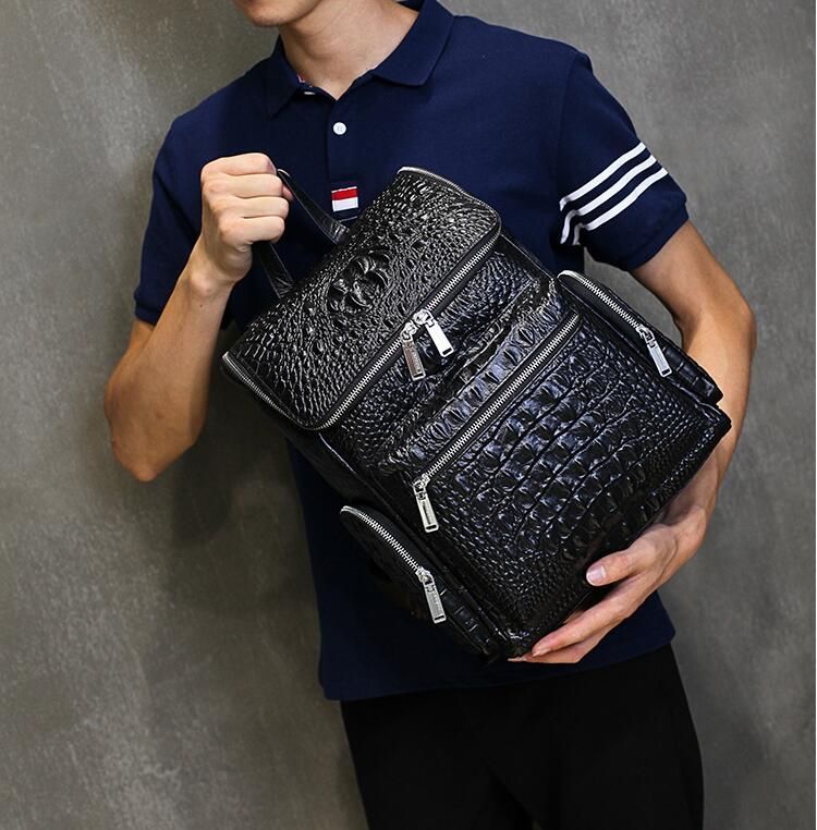 新品 ワニ革 鞄 クロコダイルレザー リュックサック デイパック