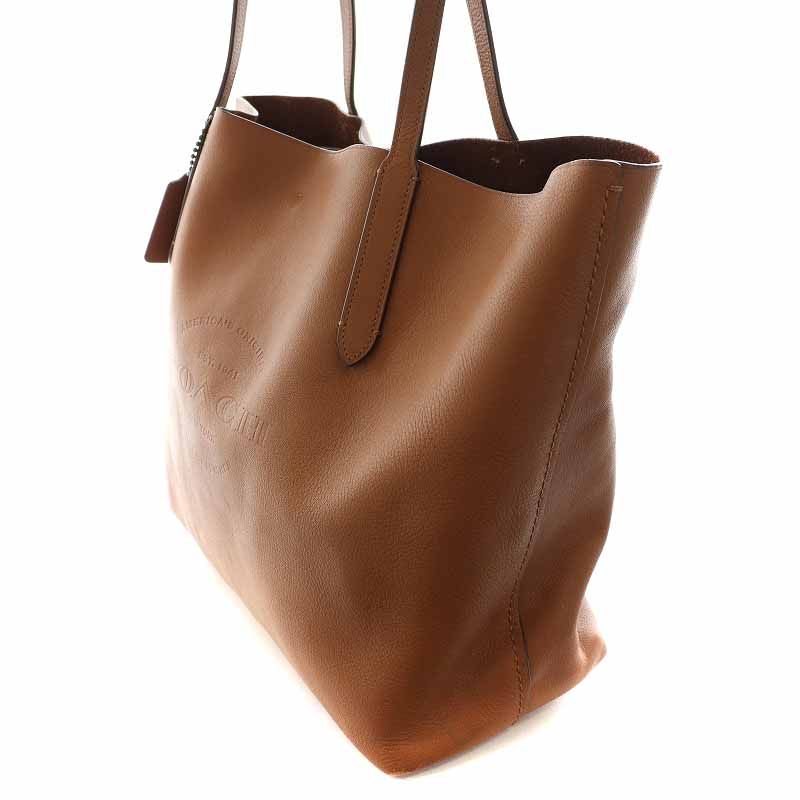 コーチ COACH ハドソン トートバッグ ハンドバッグ レザー 茶 ブラウン