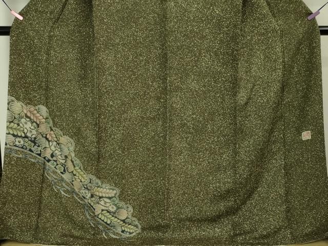 平和屋本店□極上 樋熊哲也 訪問着 辻が花 絞り 手描き 訪問着 金通し