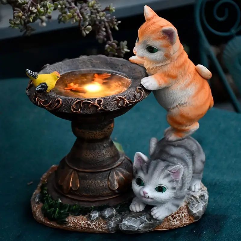 猫の置物 樹脂製 アンティーク ネコ 置物 : 雑貨 インテリア 小さな動物の