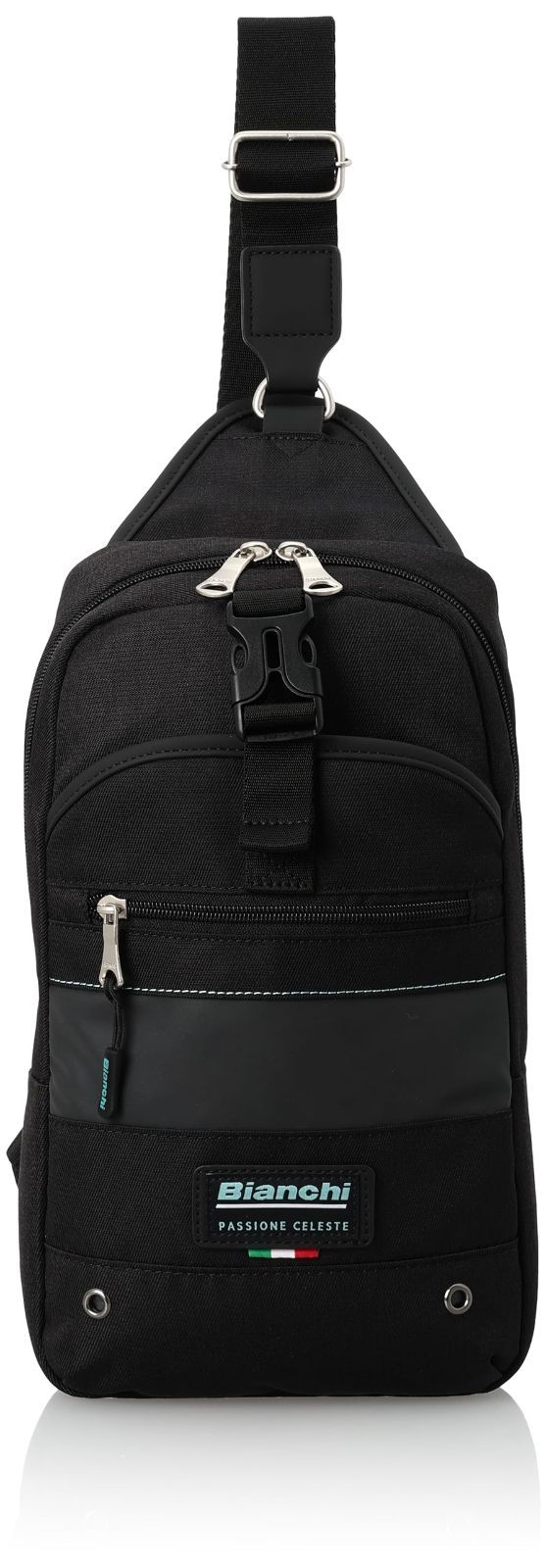 Color:ブラック [ビアンキ] ボディバッグ ワンショルダーバッグ 軽量