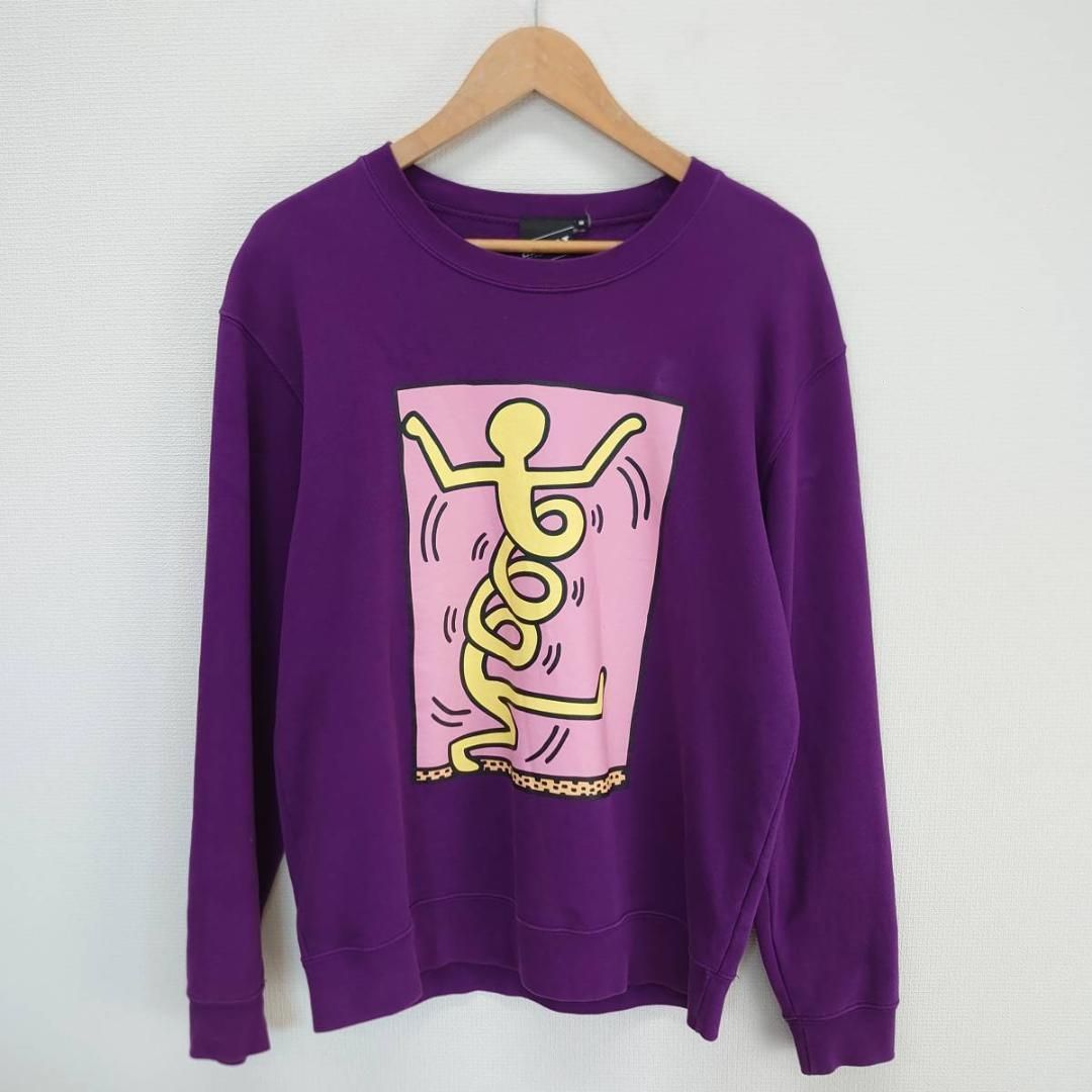 BEAMS ビームス KEITH HARING クルーネックスウェット トレーナー パープル メンズ M 10102838