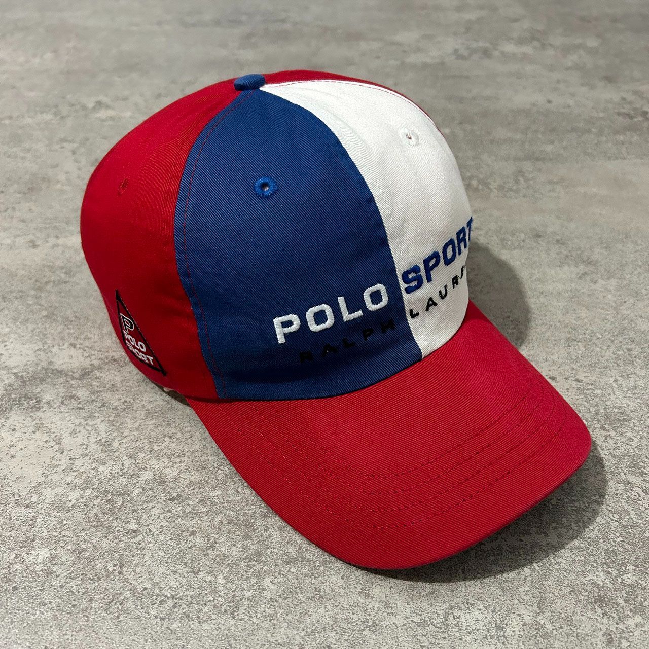 90s ポロスポーツ ラルフローレン カラーブロック 6 パネル キャップ