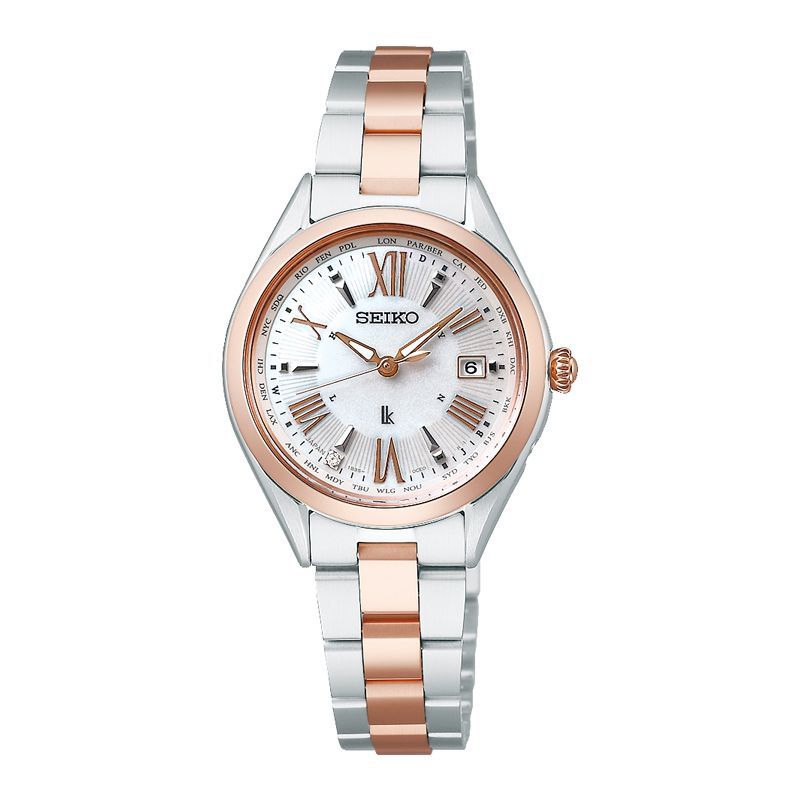 SSQV104 セイコー ルキア SEIKO LUKIA チタン ソーラー 電波 レディース Essential Collection ワールドタイム
