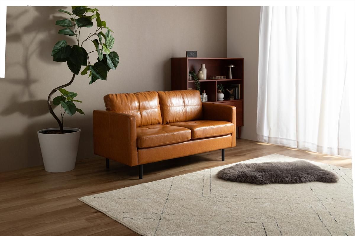 【幅135cm】Carlos 2人掛けソファ PVCレザー g135029]【幅135cm】Carlos 2人掛けソファ 2人掛けソファー | 家具