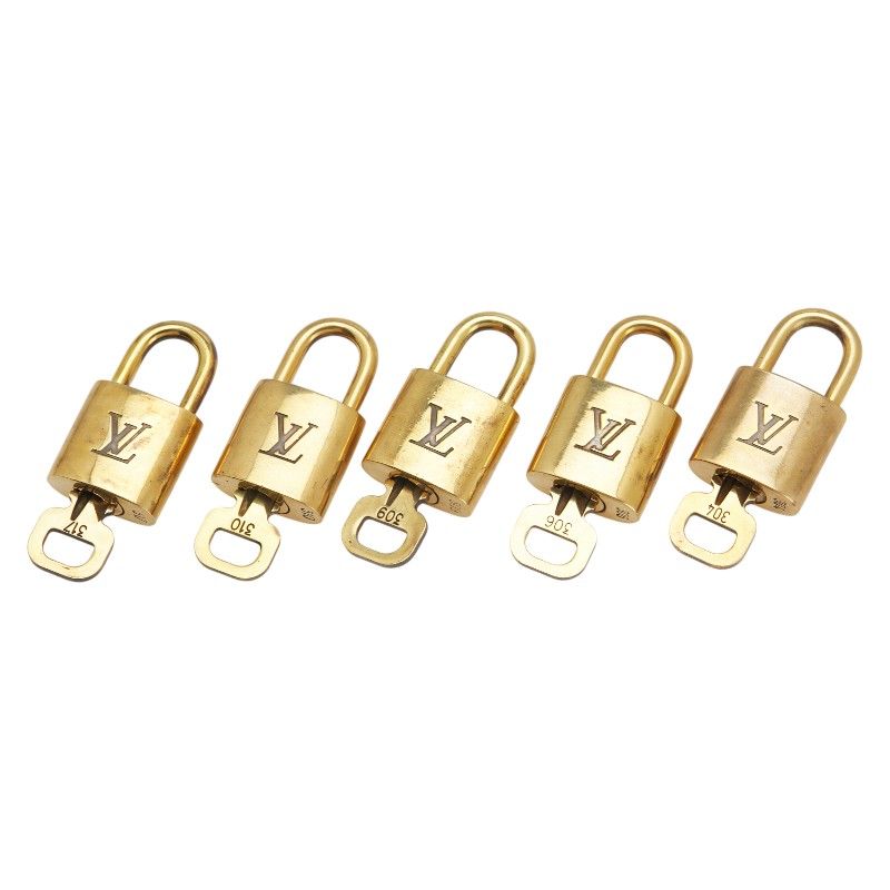 ルイ ヴィトン カデナ 南京錠 キー 5点セット ゴールド メッキ レディース LOUIS VUITTON 1-0233137